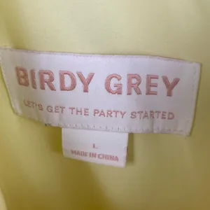 NEW Birdy Grey Jay Matte Satin Dress Lemon Sorbet Yellow Size Large Bridesmaid thumbnail 5