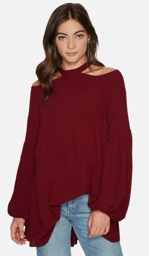 Free People Drift Away Cold Shoulder Tunic Top / Dress thumbnail 1