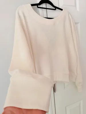 Anthropologie Maeve Bow-Back Oversized Sweatshirt, Size M thumbnail 6