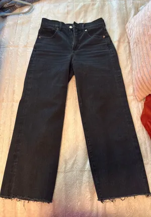 Express Cropped Wide-Leg Jeans High-Rise thumbnail 1