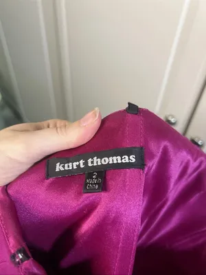 Y2K Kurt Thomas 100% Silk Strapless Ruffle Cocktail Dress thumbnail 14