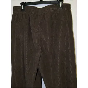 Halara Brown Corduroy Pull On Wide Leg Pants Women’s Size XL Petite thumbnail 5