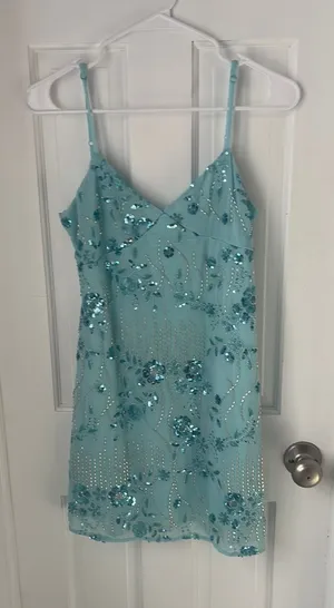 Embellish open back dress Blue Size M thumbnail 1