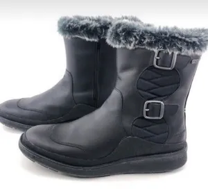 Merrell Black Winter Boots with Fur Trim thumbnail 1