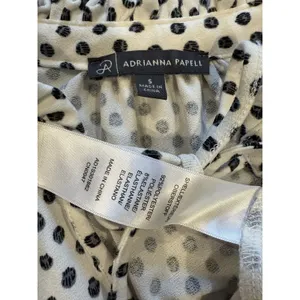Adrianna Papell Top Small Work Academia Polka Dot Preppy Twee Retro Coquette thumbnail 3