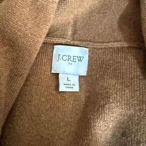J Crew Chelsea Sweater Blazer Womens Large Brown Cardigan Cotton BA866 thumbnail 6