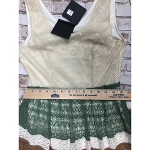 NWT Anthopologie‎ RYU Women's Lace Crochet Trim Sleeveless Feminine Dress Size S thumbnail 5