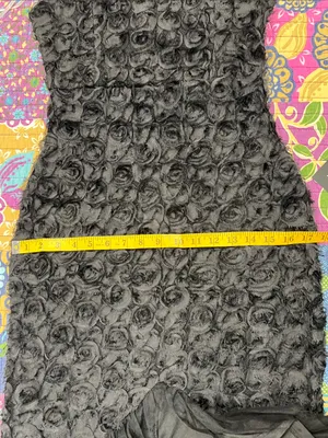 Lulu's Black Rosette Midi Dress with Tulle Ruffle Hem thumbnail 9