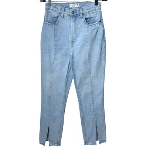 Abercrombie & Fitch 90s Straight Ultra‎ High Rise Denim Light Blue Capsule 6/28 thumbnail 2