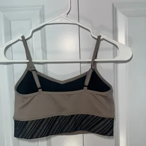 Capezio Toronto Camisole Bra Top Women S Brown Striped‎ Elastic Hem Dancewear thumbnail 3