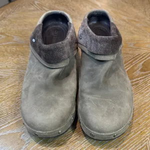 Merrell‎ Drizzle Leather Suede Mules Clogs Slip On Brown Size 10 thumbnail 2