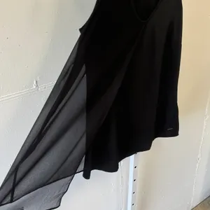 Calvin Klein Jeans Asymmetrical Sheer Layered V-Neck Tank Top Med Office thumbnail 4