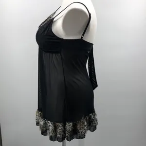 Black animal print lingerie thumbnail 6