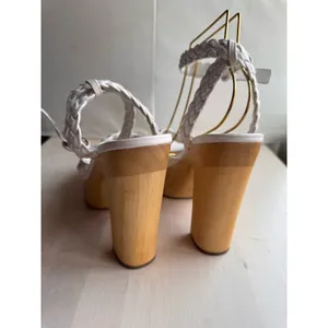 Veronica Beard Gael White Braided Leather Ankle Strap Platform Sandals 9 thumbnail 10