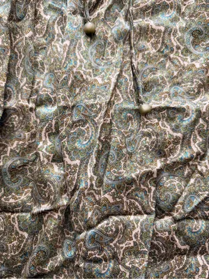 Free People Green Paisley Drawstring Maxi Skirt thumbnail 3