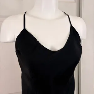 Urban Outfitters black criss-cross back maxi slip dress thumbnail 2