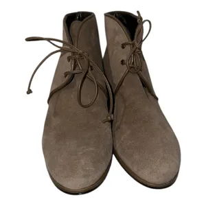Stuart Weitzman Women's‎ Suede Taupe Kalahari Wedge Ankle Boots Size 10 Lace-Up thumbnail 3