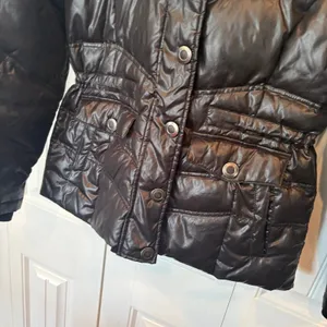 New York & Company‎ Black Hooded Puffer Jacket Size Medium thumbnail 5