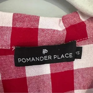 Tuckernuck Pomander Place Apple Red Gingham Scarlett Button Down Shirt NEW thumbnail 4