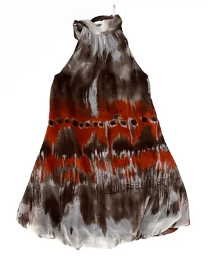 Rue21 Tie-Dye Halter Dress in Brown and Orange thumbnail 1