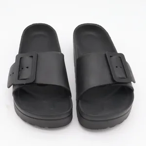 Unbranded Sandals Womens 6 Slide Platform Black Buckle Lightweight Excellent thumbnail 3