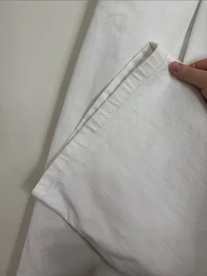 Banana Republic Factory Relaxed Hi-Rise Pleated Wide-Leg Jeans Pure White sz 31 thumbnail 8
