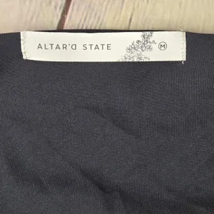 Altar'd State Eva Satin Midi Slip Dress Black Floral Jacquard ASWD-241-212 M NWT thumbnail 5