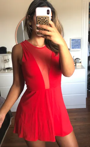 Red mini Dress Size M thumbnail 1