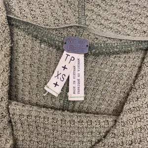 Free People Kate Thermal Long Sleeved Top: Olive Army Camo Green thumbnail 12