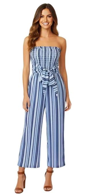 Sunday Up Womens Jumpsuit Medium Bohemian Beach Coastal Cowgirl Y2k 90's Preppy thumbnail 1