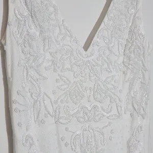 Lulus White Mermaid Beaded Wedding Dress NWT Size Small Sequined Wedding Gown thumbnail 6