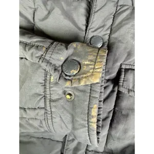 Roots Canada Women's M Charcoal Down Feather Quilted Puffer Snap Warm Jacket* thumbnail 9