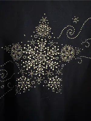Morning Sun XL Navy Blue Snowflake Star Sweatshirt thumbnail 2