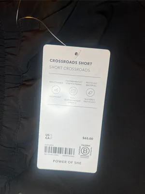 Athleta Crossroads‎ Short Black Featherweight Stretch Size Small NWT thumbnail 7