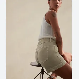 Banana Republic High-Rise Pleated 4" Jean Short‎ Sz 30 thumbnail 3
