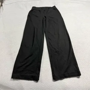 Loft Black Pull On Wide Leg Slacks Dress Pants Size XSmall EUC thumbnail 1