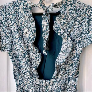 Abercrombie & Fitch Floral Print Open-Back Romper, Size XXS, NWT thumbnail 7