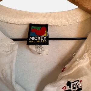 White Disney Mickey Mouse Long Sleeve Shirt Sz S Vintage Style Parks Graphic Tee thumbnail 4