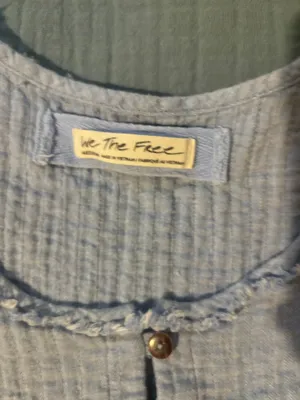 We The Free light blue free people babydoll top thumbnail 3
