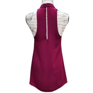 LULUS GROOVE THING SWING DRESS MOCK NECK‎ IN MAGENTA Small thumbnail 12