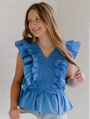 The Pants Store Ruffle Detail Sleeveless Top thumbnail 1