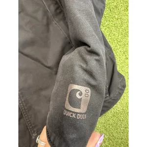 Carhartt Quick Duck Jacket Mens XL Black Canvas Woodward Traditional Insulated‎ thumbnail 2