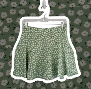 Altar'd State Green Daisy Mini Skirt thumbnail 2