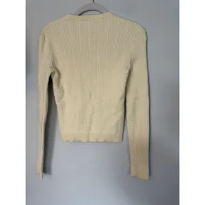 REFORMATION Natalie Cable Stich Cardigan Sweater In Lemon Icing XS NEW READ thumbnail 15