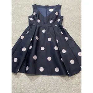 $448 KATE SPADE SPOTLIGHT V NECK BLACK & PINK POLKA DOT DRESS SIZE 8 A-Line thumbnail 12