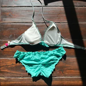 Victoria's Secret Striped/Teal Bathing Suit thumbnail 2