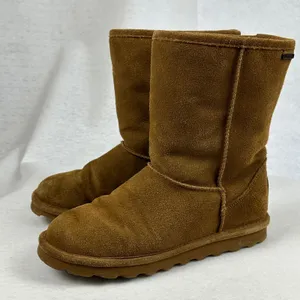 Bearpaw Suede Pull On Winter Boots Women's‎ Size 8 Brown Cozy Comfort thumbnail 4