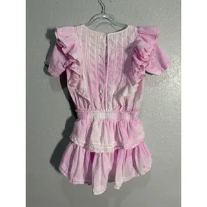 LoveShackFancy Natasha Heritage Mini Dress Pink Sz P (00)Fairy Whimsy Boho thumbnail 8