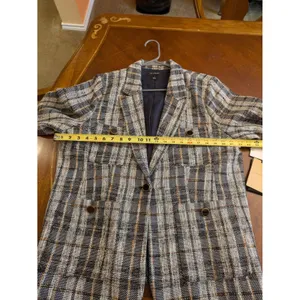 Halogen Blazer Womens XL Multicolor Plaid Tweed Single Breasted One Button thumbnail 10
