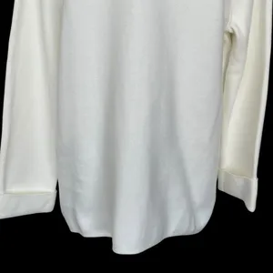 Lands’ End Knit Sweater Blazer White Women’s Size M 10-12 Casual Neutral Cotton thumbnail 6